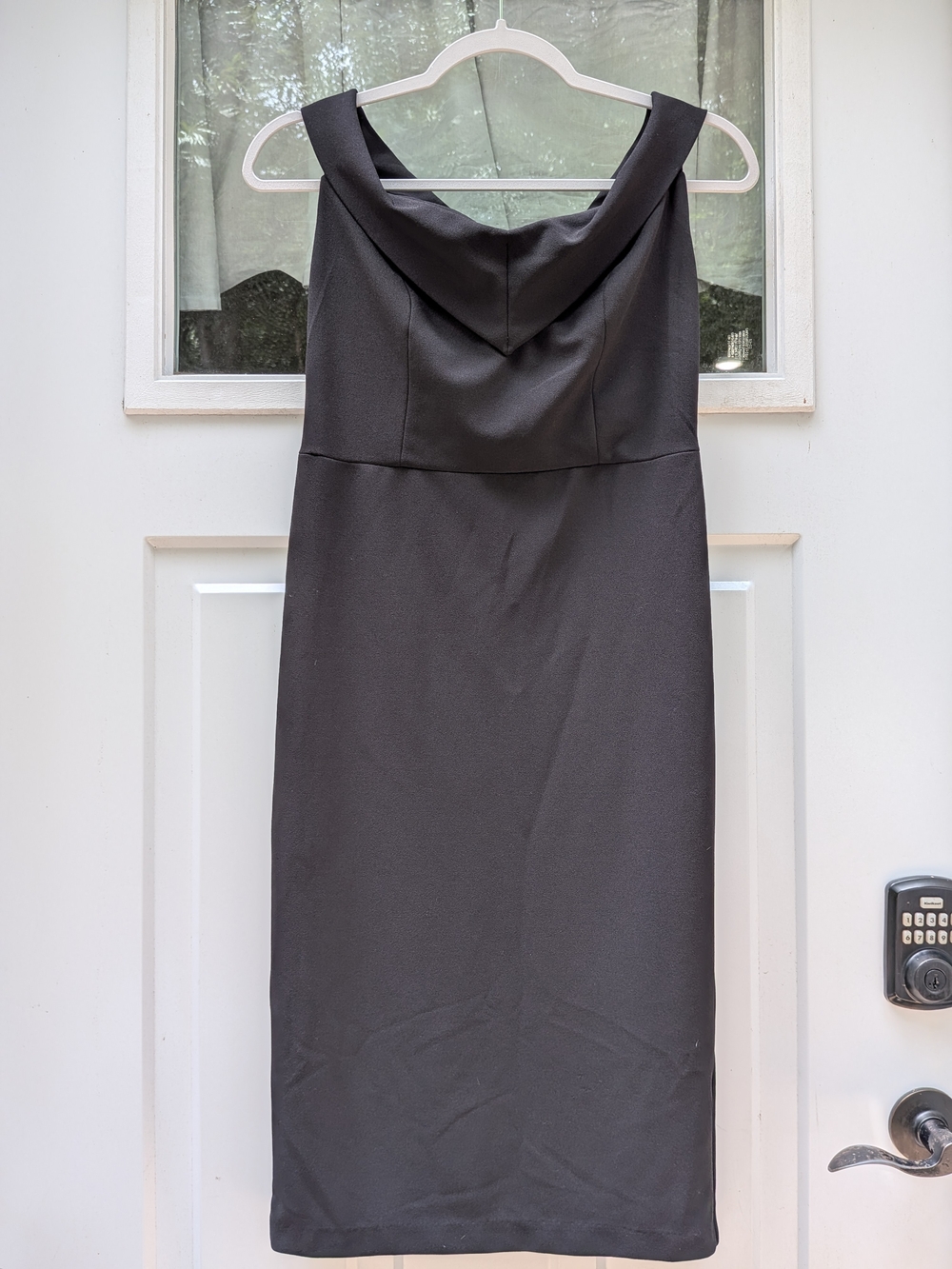 Elegant Black Off-Shoulder Midi Dress